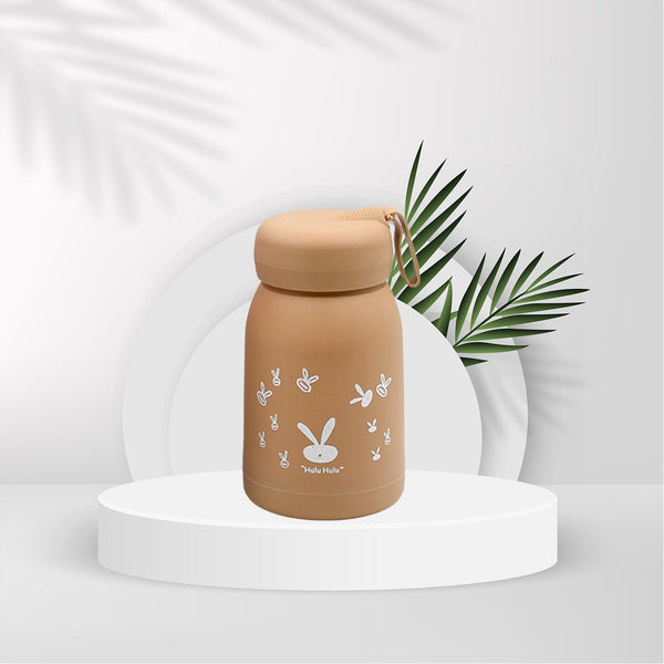 Cute water bottle for kids - 330 ml Cute Bunny Water Bottle | Cute Rabit Print Water Bottle for Boys and Girls | Kids Return Gift | Water Bottle Sipper | Insulated Water Bottle (MOQ :- 100 Pc) Your Brand