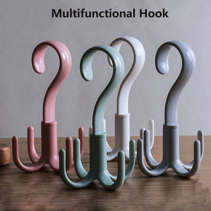 Purse rack with 4 claws and 360-degree rotation.
