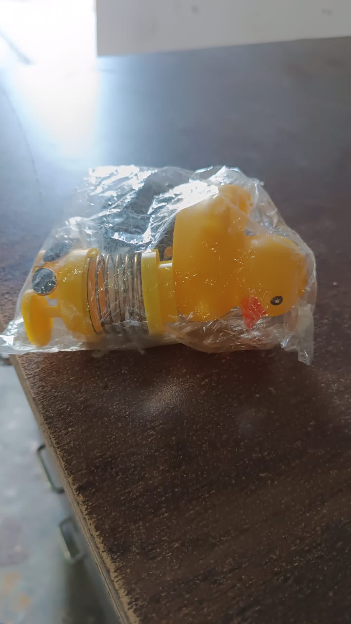 Spring Doll Dance Toy Duck Car Bicycle Bell with Propeller Helmet (1 Pc / Mix Design) - TezCart