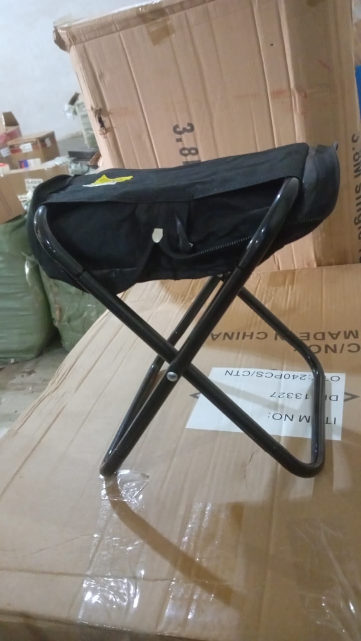 Folding Camping Stool Collapsible Camp Stool Portable Seat Travel Little Stools (1 Pc) - TezCart