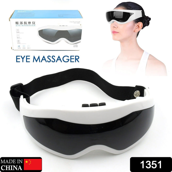 Electric Eye Massager Dark Circles Dry Eyes Eye Bag Eye Relief Vibration Magnet Therapy Eye Care Massage Device with Adjustable Elastic Band for Improving Sleep Your Brand