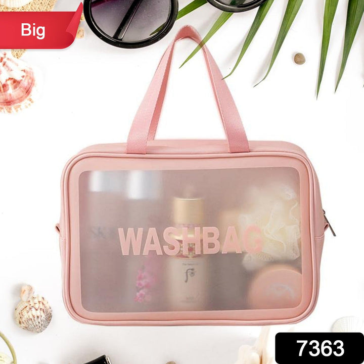 Big Zippered Cosmetic Pouch, Toiletry Bag for Cosmetics (1 Pc) - TezCart