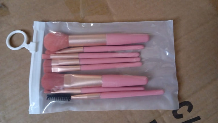 8-Piece Mini Makeup Brush Kit – Portable Premium Synthetic Set with Case (Mix Colors) Your Brand