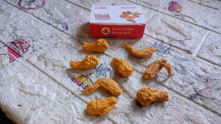 Cute Erasers, Pencil Eraser, Chicken Wings Chicken Legs Eraser Student School Supplies Gifts Chicken Rubber Drawing Small Eraser Office Accessory Fun Back to School Supplies Gifts Party Favor for Kids Adults Students (8 Pcs Set) Your Brand