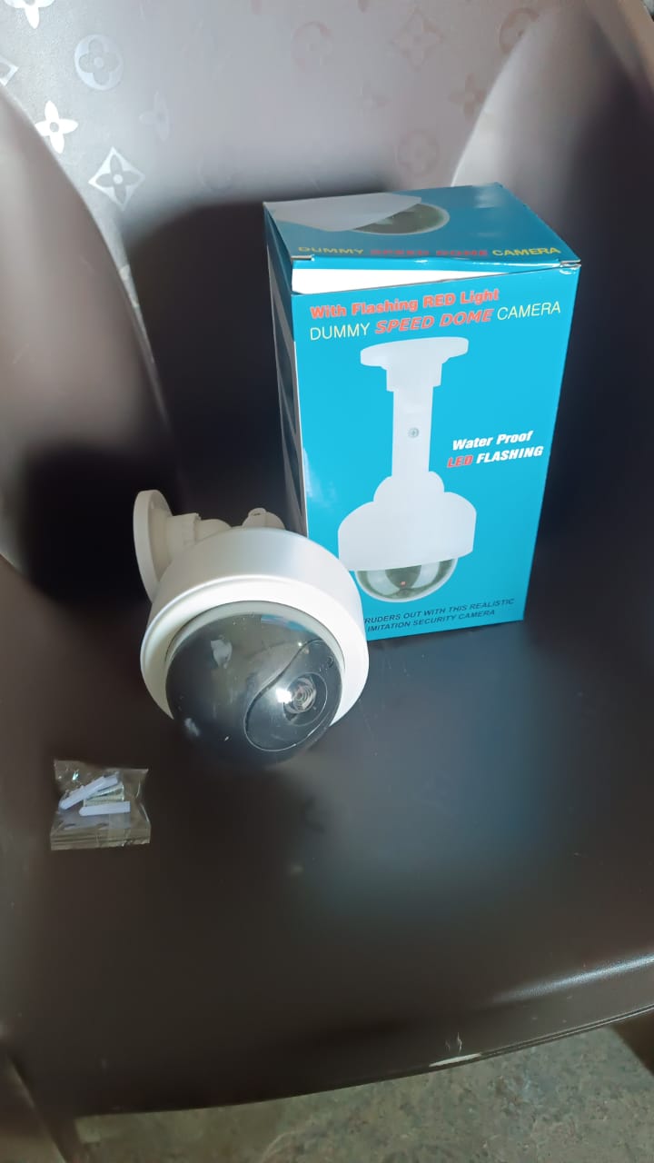 Fake / Dummy Camera CCTV,  with Flashing Red LED Light (1 Pc / Battery Not Included) - TezCart