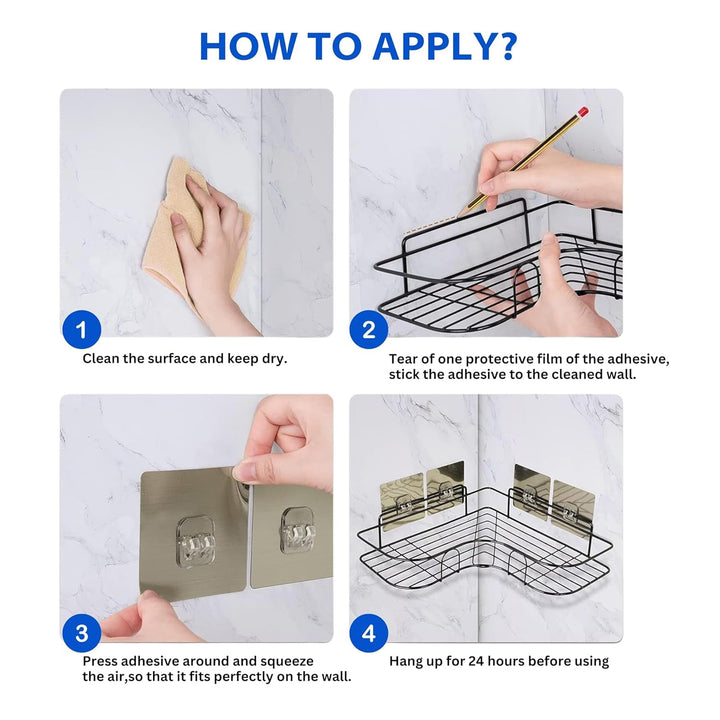 Metal Shower Shelf, Shower Shelf without Drilling (2 Pc) your brand