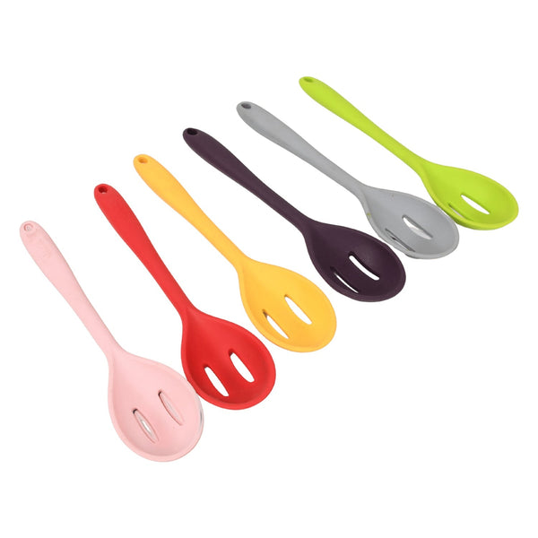 Multipurpose Silicone Spoon, Silicone Basting Spoon Non-Stick Kitchen Utensils Household Gadgets Heat-Resistant Non Stick Spoons Kitchen Cookware Items For Cooking and Baking (6 Pcs Set) Your Brand