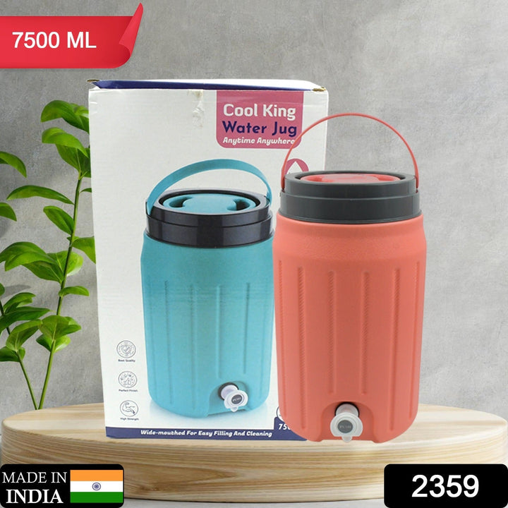 Insulated Water Jug with Tap (7500ml): Leakproof, Travel Cooler Your Brand