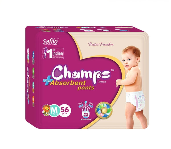 Premium Champs High Absorbent Pant Style Diaper (Small Size / 42 Pcs) Your Brand