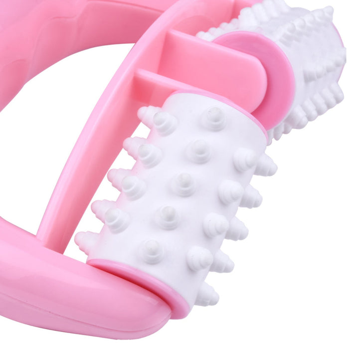 Manual Round Handle Plastic 2 Rollers Massage Roller Cellulite Roller for Legs, Arms, Back, Muscle Pain Relief and Muscle Relaxation Your Brand