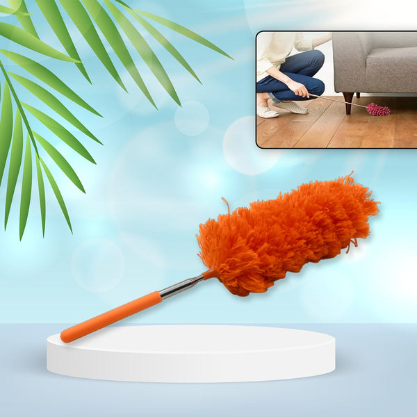 Adjustable Long Handle, Microfiber Duster for Cleaning, Microfiber Hand Duster Washable Microfiber Cleaning Tool Extendable Dusters for Cleaning Office, Car, Computer, Air Condition, Washable Duster Your Brand