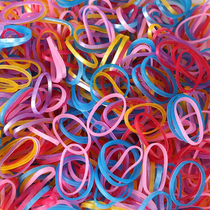 RUBBER BAND FOR OFFICE/HOME AND KITCHEN ACCESSORIES ITEM PRODUCTS, ELASTIC RUBBER BANDS, FLEXIBLE REUSABLE NYLON ELASTIC UNBREAKABLE, FOR STATIONERY, SCHOOL MULTICOLOR Your Brand