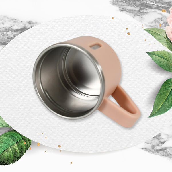 Stainless Steel Vacuum Coffee / Tea Cup, Tea Mug Hot Insulated Double Wall Stainless Steel, Coffee, and Milk Cup with Handle Easy To Carry: Coffee Cup (1 Pc) Your Brand