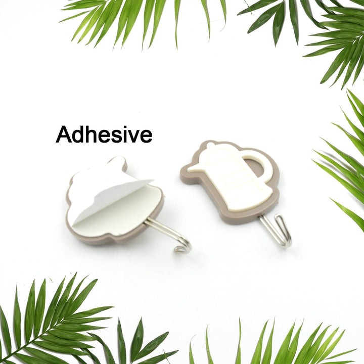 Multipurpose Wall Hooks: Strong & Self-Adhesive for Bathroom, Kitchen, Office ( Mix Design ) Your Brand