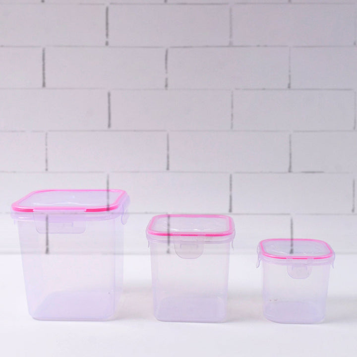 Kitchen Storage Container Set Of 3 Pcs (1500, 1000, 500 ML) your brand