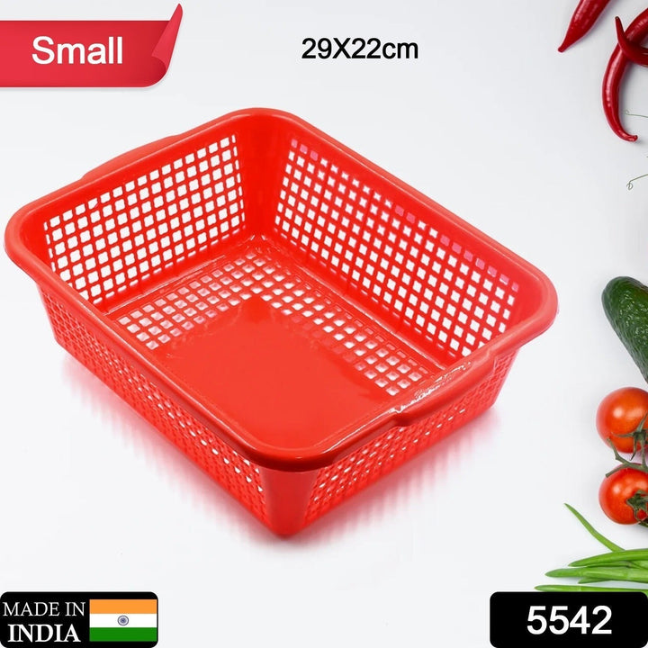 Plastic 1 Pc Kitchen Small Size Dish Rack Drainer Vegetables and Fruits Washing Basket Dish Rack Multipurpose Organizers (29x22CM Mix Color) Your Brand