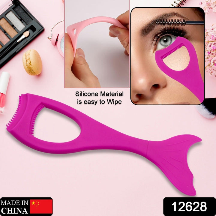 Multifunctional Easy To Clean Curved Silicone Eyeliner Stencils Wing Tips Quick Reusable for Makeup Tool for Beginners, Eyelashes Brush Curler Comb Eye Makeup Tool Female Supply (1 Pc) Your Brand