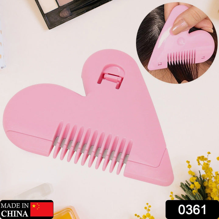 Heart Shape Plastic Hair Cutting Scissors for Baby Girls Lightweight Portable Hair Thinning Double‑Edge Stainless Steel Convenient for Hair Cutting for Hair Thinning (1 Pc ) Your Brand