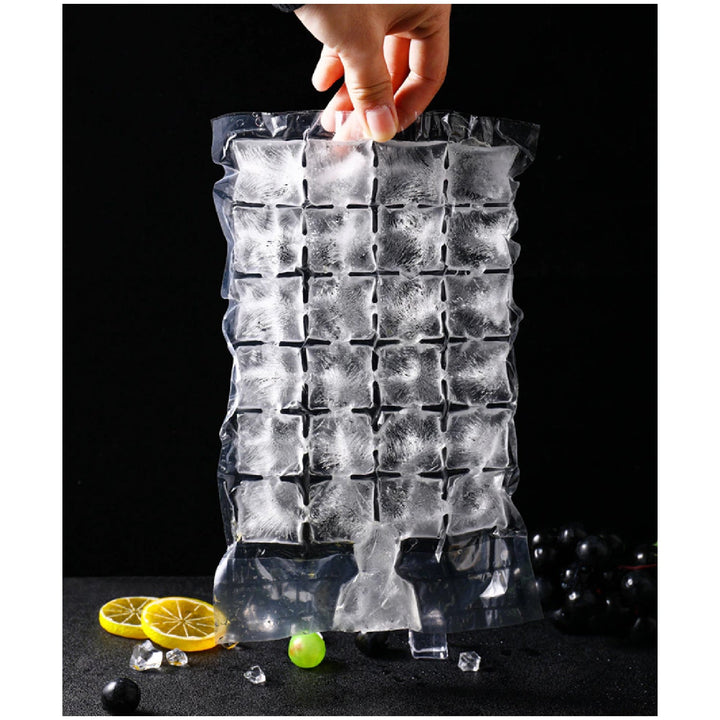 Disposable Ice Cube Bags, Stackable Easy Release Ice Cube Mold Trays Self-Seal Freezing Maker,Cold Ice Pack Cooler Bag for Cocktail Food Wine Your Brand