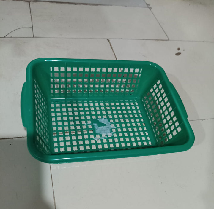 Plastic 1 Pc Kitchen Small Size Dish Rack Drainer Vegetables and Fruits Washing Basket Dish Rack Multipurpose Organizers (29x22CM Mix Color) Your Brand