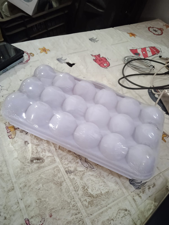 18 Grid Egg Holder Storage, Shock-Proof Egg Container with Buckle, Egg Carrier, Egg Tray, Egg Shelter, Effective Full Seal, Egg House use for Fridge, Camping, Kitchen Your Brand