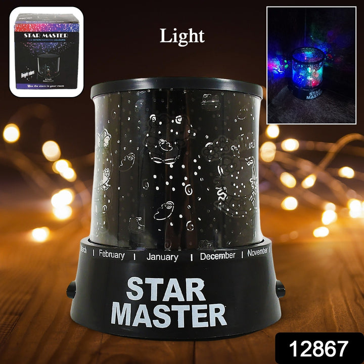 LED Projector Night Light Amazing Lamp, 3 Battery operated lamps, Rotation With the music Function, Master for Kids Bedroom Home Decoration Night Romantic Gift (Battery Not Included / 1 pc) Your Brand