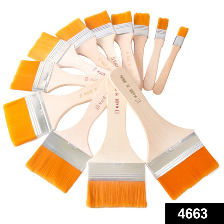 Artistic Flat Painting Brush - Set of 12 Your Brand