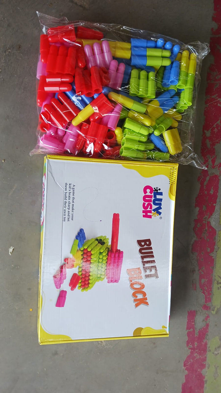 Bullet Blocks for Intelligent Kids Creative Bullets Shaped Building Blocks (Approx 88 Pcs) - TezCart