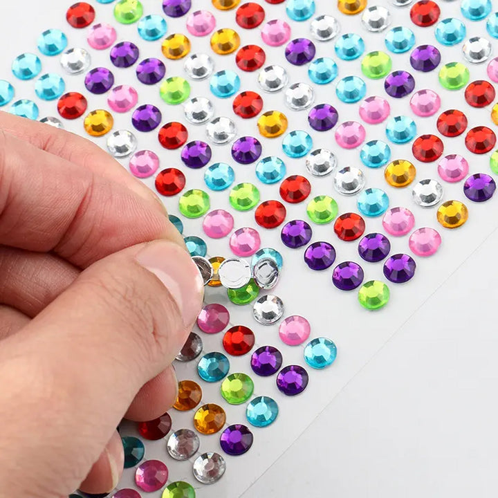 SpaceSelf Adhesive Multi Size Shaped Shining Stones Crystals Stickers For Art & Craft, Mobile Phone Decoration, Jewelery Making, School Projects, Creative Work Your Brand