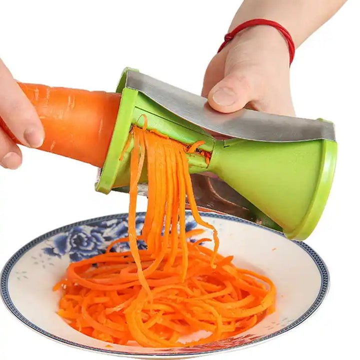 Portable Spiralizer Vegetable Slicer Handheld Spiralizer Peeler Stainless Steel Spiral Slicer For Salad Vegetables Fruit Slicer - TezCart