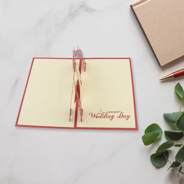 Unique 3D Pop-Up Wishing Card (Wedding): 1 Pc Your Brand