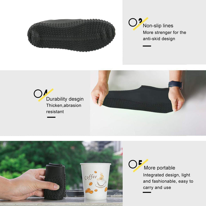 Non-Slip Silicone Rain Reusable Anti skid Waterproof Fordable Boot Shoe Cover ( Large ) Your Brand