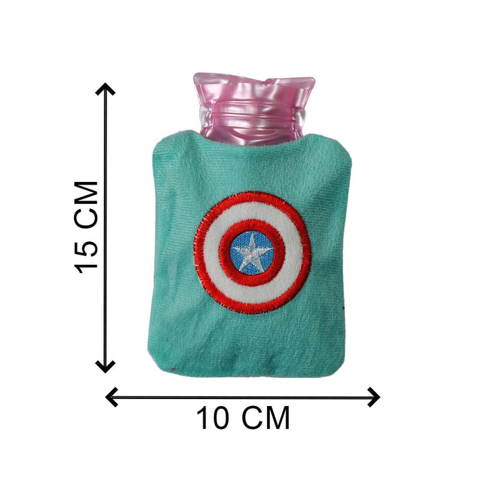 Captain America Print Small Hot Water Bag with Cover for Pain Relief Your Brand