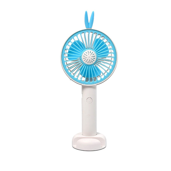 Mini Portable Hand Fan USB Rechargeable Fan With Led Light Fan for Indoor and Outdoor Use by Women and Men Table Standing Stand Included (Battery Not Include) Your Brand