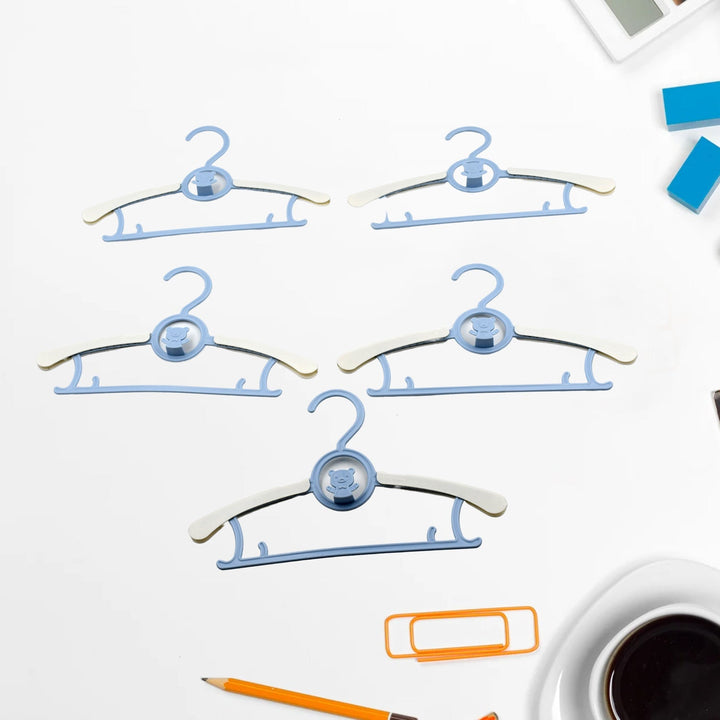 Large Dress Hanger Plastic Adjustable Child, Plastic Hangers Space Saving Lightweight Hangers, for Clothes, Coat, Shirt, Closet Cloth Hangers Ideal (5pc) Your Brand