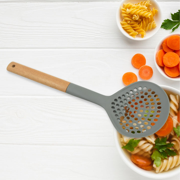 Plastic Kitchen Accessories Skimmer, Spatula Spoon & Soup Spoon Heat Resistant  Non Stick Spoons Kitchen Cookware Items Heat Resistant Plastic Kitchen Utensils for Cooking, BPA FREE Gadgets for Non-Stick Cookware (1 Pc ) Your Brand