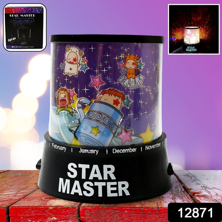 LED Projector Night Light – 3 Battery Lamps with Rotating Music, Ideal for Kids & Home Decor (1 Pc, Battery Not Included) Your Brand