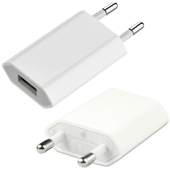 USB wall charger adaptor showcasing its ports and compact size for universal smartphone charging