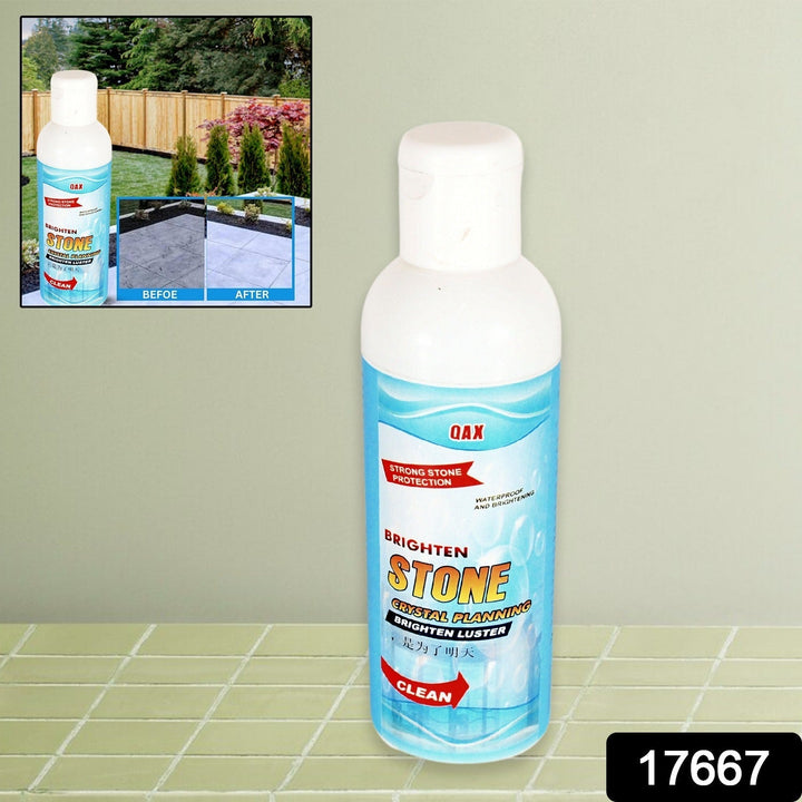 Stone Stain Remover Cleaner, Stone Crystal Plating Agent, Marble Stone Cleaner Polishes, Crystal Plating for Kitchen, Patio, Backyard Marble Cleaner and Polish (75 ML Approx / 1 pc) Your Brand