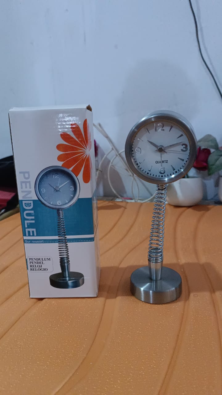 Alarm Clock on a Spring Extra Large, Silver Dial (1 Pc) - TezCart