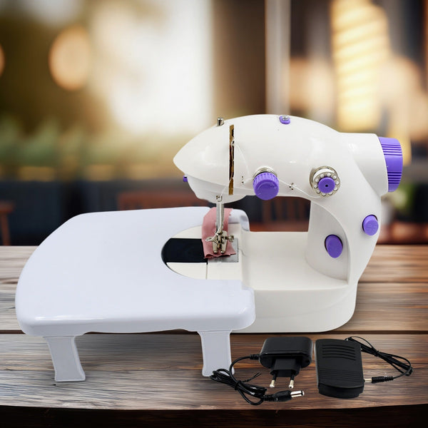 Home Tailoring Sewing Machine With Extension Table Set, Foot Pedal, Adapter Mini Electric Silai Machine, Portable Stitching Machine/Tailoring Machine Your Brand