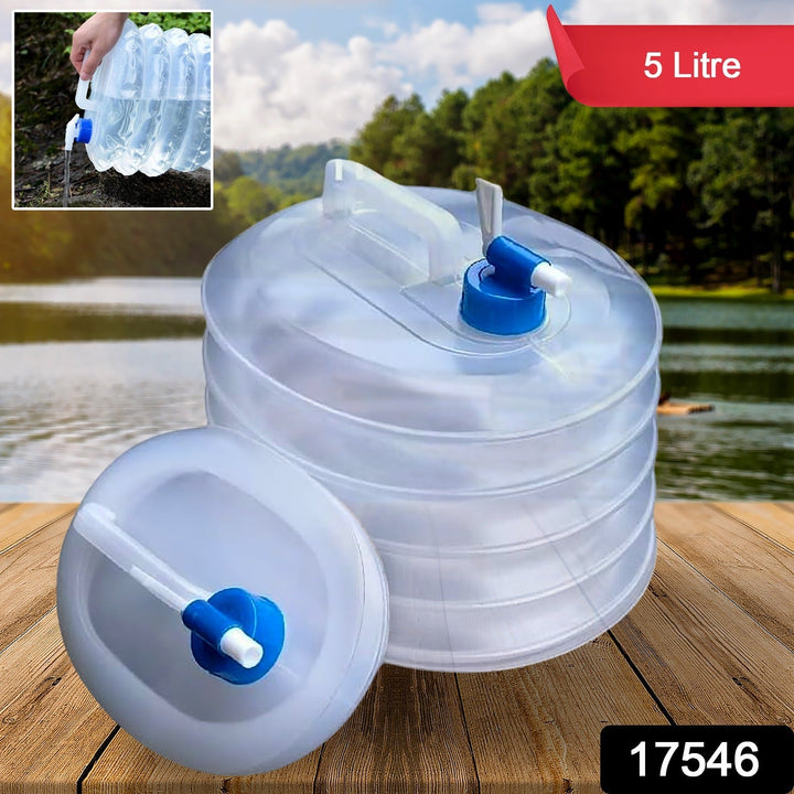 Outdoor Camping Collapsible Portable Water Container with Carry Handle Tap Valve Large Food Grade Your Brand