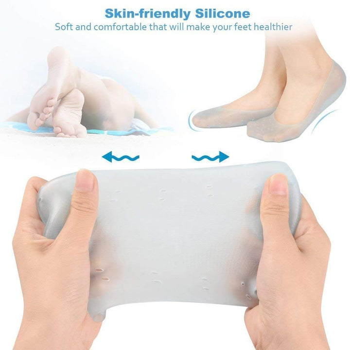 Anti Crack silicone Gel Foot Protector Moisturizing Socks - TezCart