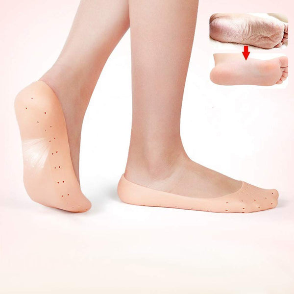 Anti Crack silicone Gel Foot Protector Moisturizing Socks - TezCart