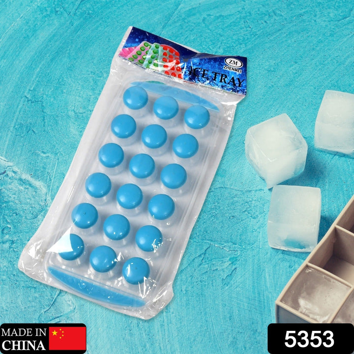 Smart Push Pop Out Round  Shape Mini Ice Cube Trays with Flexible Silicone Bottom | Round Shape Silicone Chocolate Mold Maker Ice Cube Tray Freeze Mold Your Brand