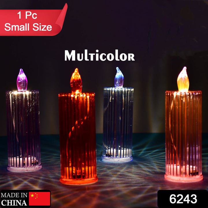 Big Simple Candles for Home Decoration, Crystal Candle Lights (Multicolor) - TezCart