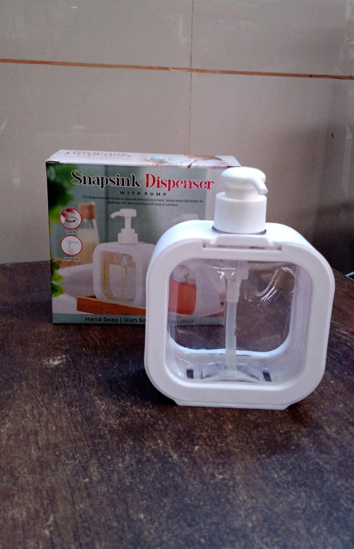 Snap sink Dispenser Plastic Clear Empty Pump Lotion Bottles (1 Set) - TezCart