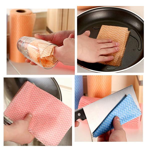 Non Wooven Fabric Disposable Handy Wipe Cleaning Cloth Roll, Tissue Roll (1Pc) Your Brand