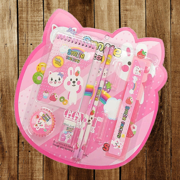 8 in1 Mix Stationery Gift Set for Kids, Stationary Set Including Pencil Ruler Rubber Pencil Sharpener, Pencil Cover, School, Office Product Gift Your Brand