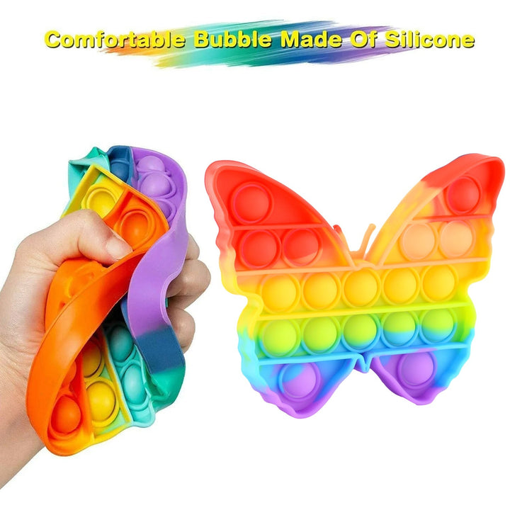Pop Fidget Toy Push Pop Bubble Fidget Sensory Toy for Kids and Adults Fidget Popper Stress Reliever Sensory Fidget Poppers (Butterfly & Car Shape / 1 Pc) Your Brand